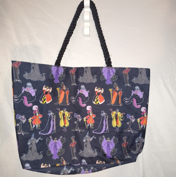Disney Villains Patterned Tote Bag - Black - Picture 1 of 2